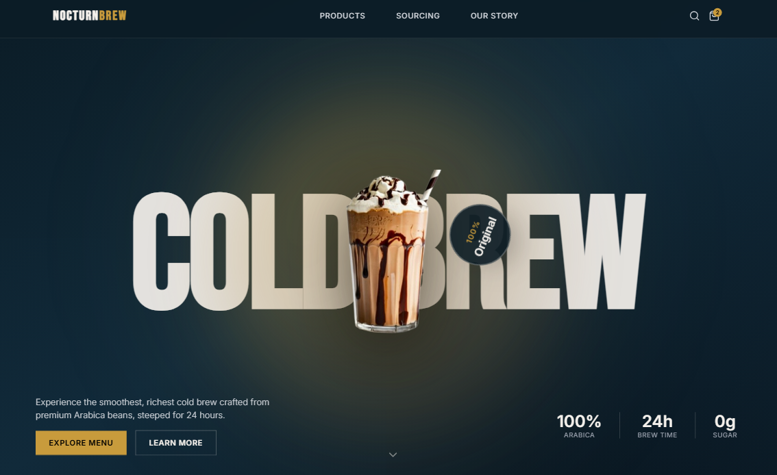 Coldbrew Shop E-commerce Website - Online Coffee Store Design
