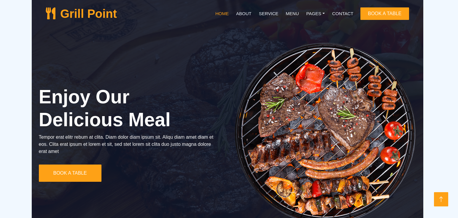 Grillpoint Restaurant Website - Food Service Web Design