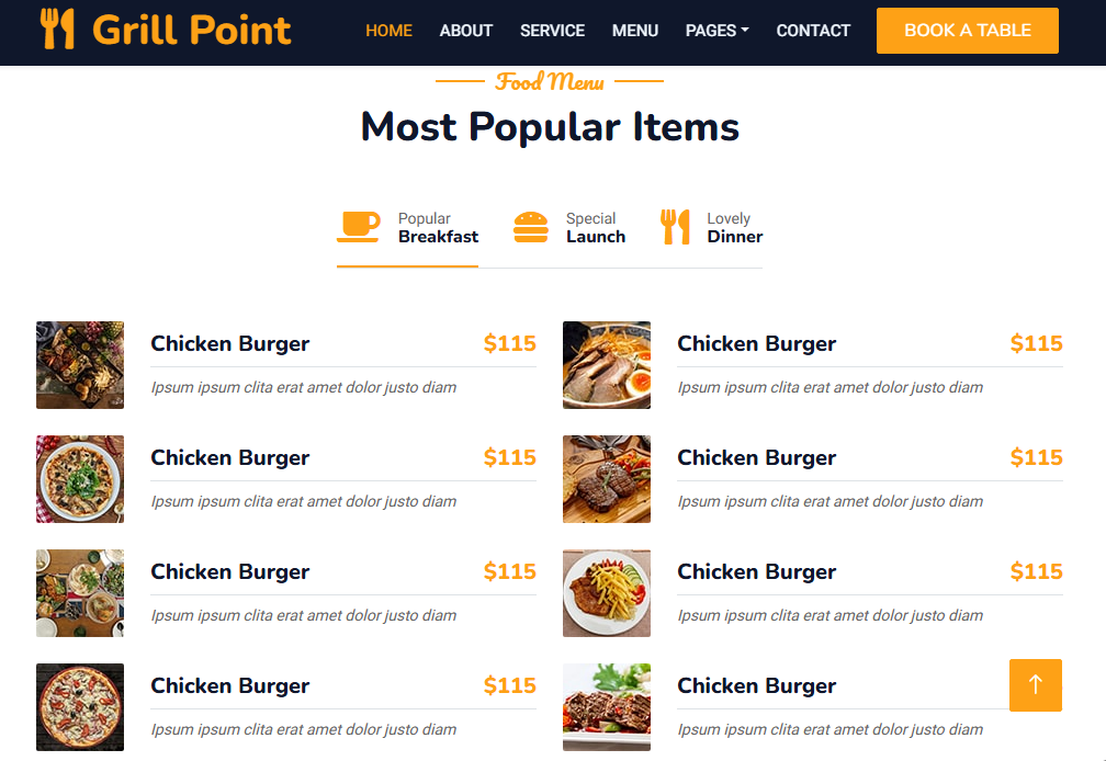 Grill Point Reservation System
