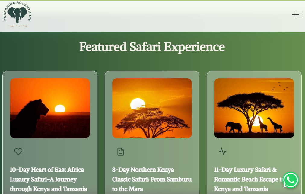 Explore Kenya Destinations Page